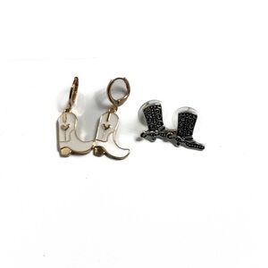 Cowboy Boot Earrings Set